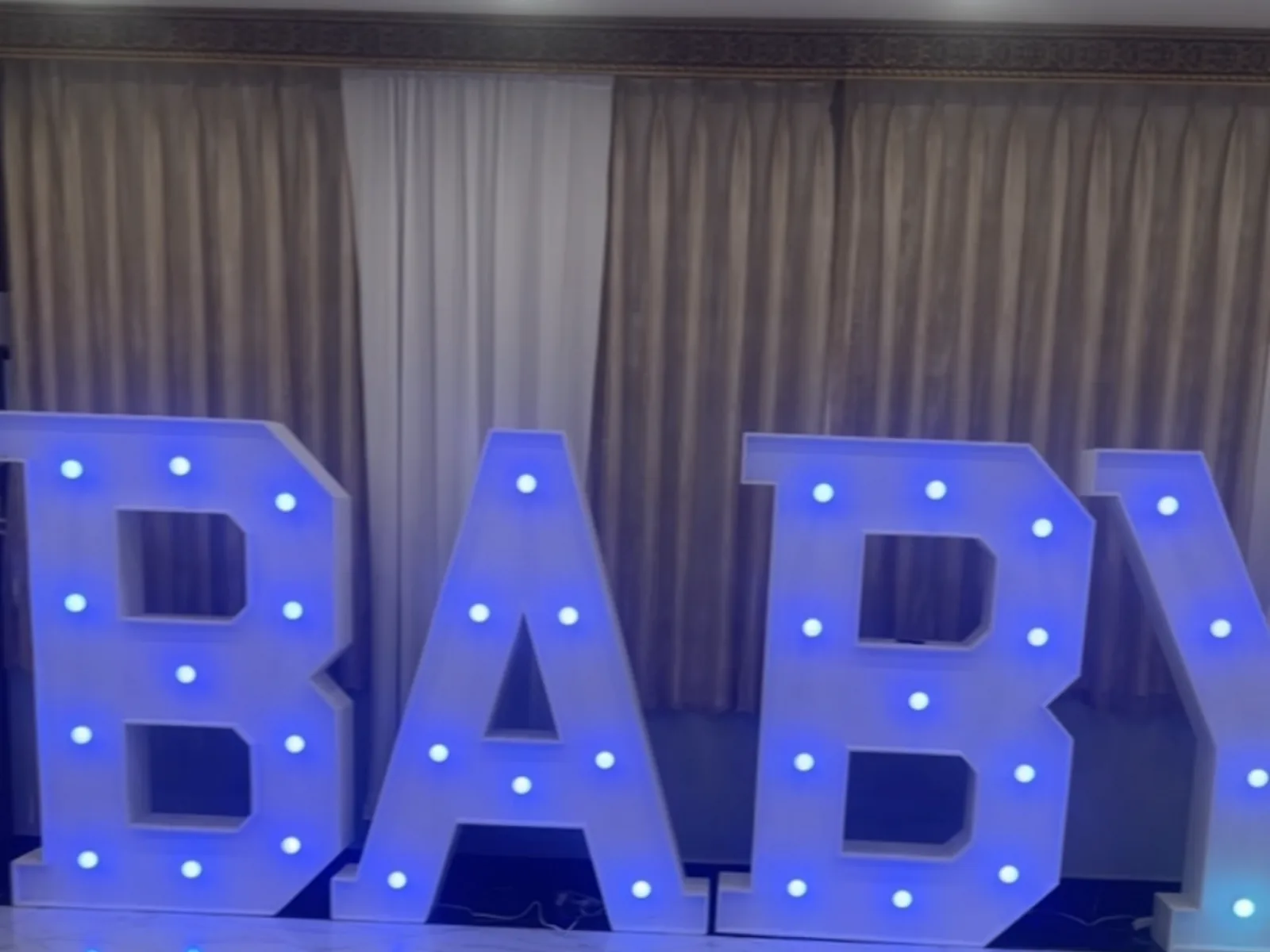 Baby shower installation at the venue