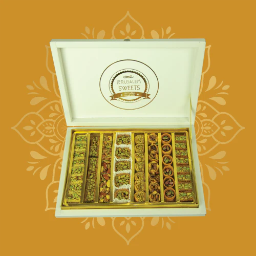 Baklava collection packaging by Jerusalem Sweets
