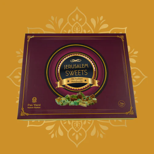 Delights collection packaging by Jerusalem Sweets